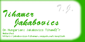 tihamer jakabovics business card